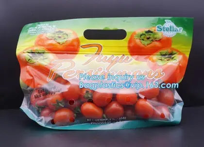 Reclosable Fresh Fruit Cucumber Packaging Bag with Air Hole, Fruit Protect Peach Bag/kiwi Fruit Bag, fresh fruit bag with slider
