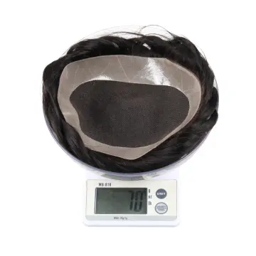 Cheap thin skin human hair toupee indian men human hair toupee wig ,natural black hair wig for men