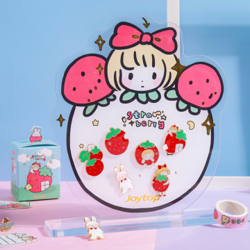 Ownday 4762 Wholesale Strawberry Fruit Hard Enamel Metal Blind Box Brooch