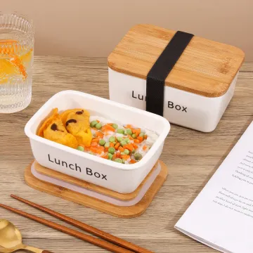 Ceramic Crisper Box with Wood Lid: Insulated Western Cheese and Food Storage Solution