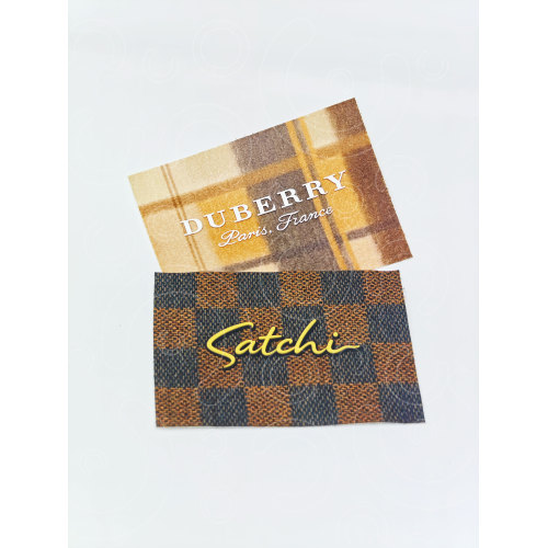Label tenunan baldu grid dengan label silikon disublimasikan