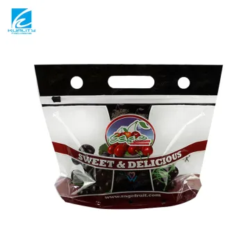 Customized Recycled Plastic Stand-Up Fruit and Vegetable Packaging Bags
