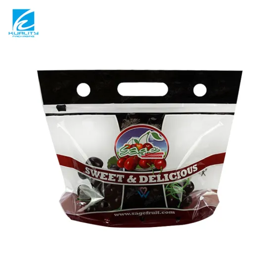 Customized Recycled Plastic Stand-Up Fruit and Vegetable Packaging Bags