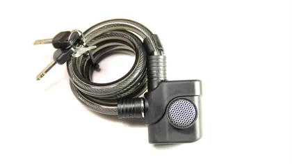 Bicycle anti-theft alarm spiral lock alarm cable lock