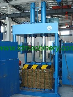 Vertical hydraulic baler