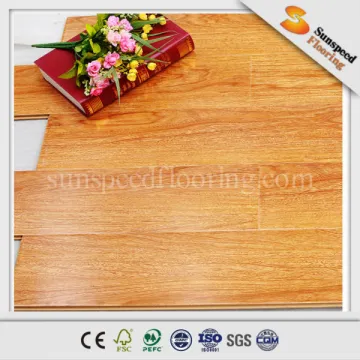 High quality HDF AC3 Pressed V Groove Black walnut wood grain Laminate flooring