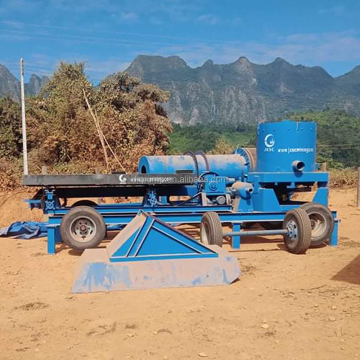โรงงานล้างทองคำมือถือพร้อมหน้าจอ Trommel สำหรับ Placer River Gold Concentration