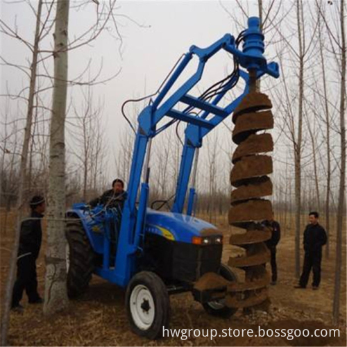 Tractor pole piling machine/augur drill