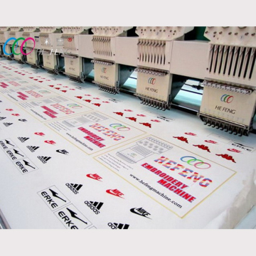 18 Heads High Speed 1200RPM Commercial Flatbed Embroidery Machine
