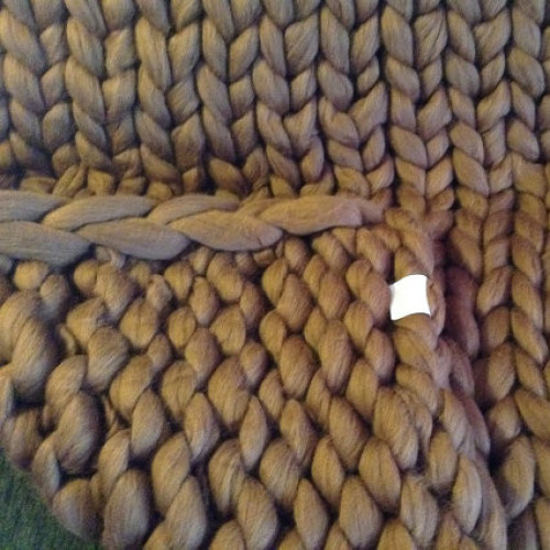Crochet 100% cotton Chunky Merino Blanket
