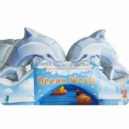 Ocean World Themed Inflatable Fun City Amusement Equipment