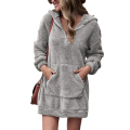 Women&#39;s Quarter Zipper Long Sherpa Hoodie