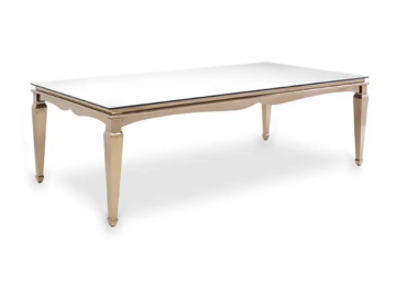 Stainless Steel Gold Plated Rectangle 10-12 Seats Wedding Table