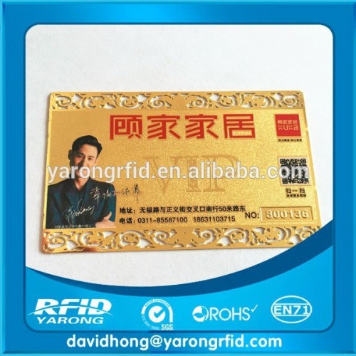 Gold Siliver Stainless steel Metal business card