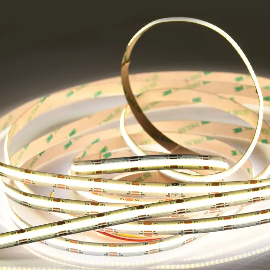 Cob 12V Outdoor Waterproof Ip20 DC12V 24V 5M White Light Addressable CCT Flexible Led Strip