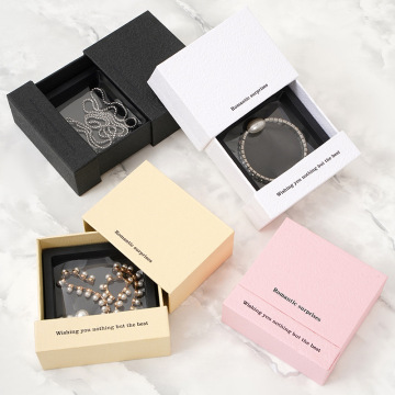 Luxus -Schmuckverpackung: Custom Logo Paper Slide Out Schublade Schmuckschatulle