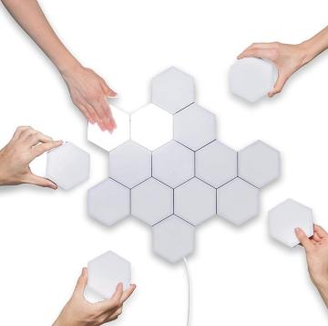 Modulaire aanraakgevoelige LED -wandlicht - kwantum zeshoekige lamp