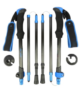 Durable Carbon Fiber Trekking Poles for Outdoor Hiking and Camping