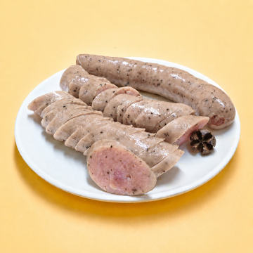 Black pepper braised pork and chicken sausages