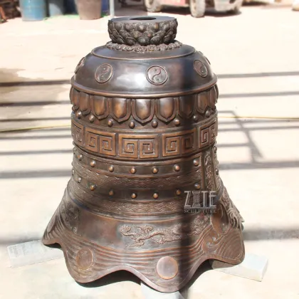 Outdoor Bronze Art Temple Decoration Large Brass Chinese Bell