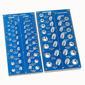 Set Pemeriksa Benang Aluminium dan Baut - 19 Pengukur Standar &amp; 15 Metrik