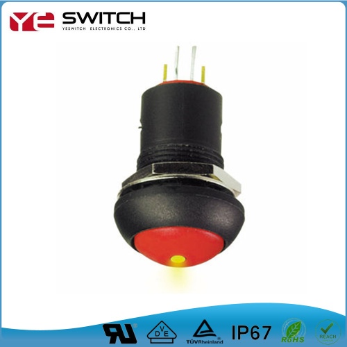 Круглая головка подменаминиатюрной светодиодной IP67 Pushbutton Switch
