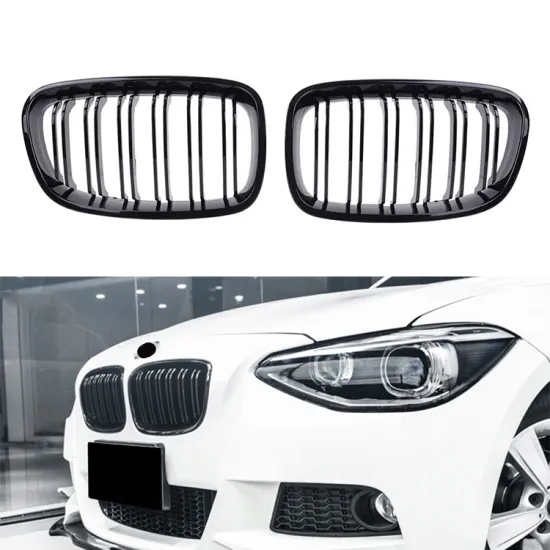Single Slat M Color Auto Parts Kidney Front Bumper Grille ABS Plastic for BMW 1 Series F20 2012-2014