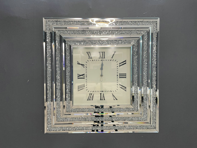 cuadrado de reloj de pared tridimensional