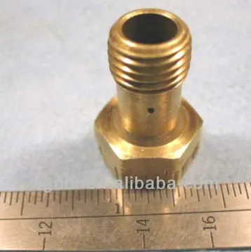 brass hex head threaded hollow bolt
