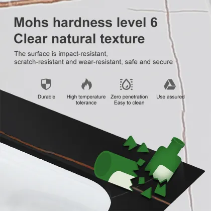 Sintered Stone Dual-Flush Squat Toilet with Tank