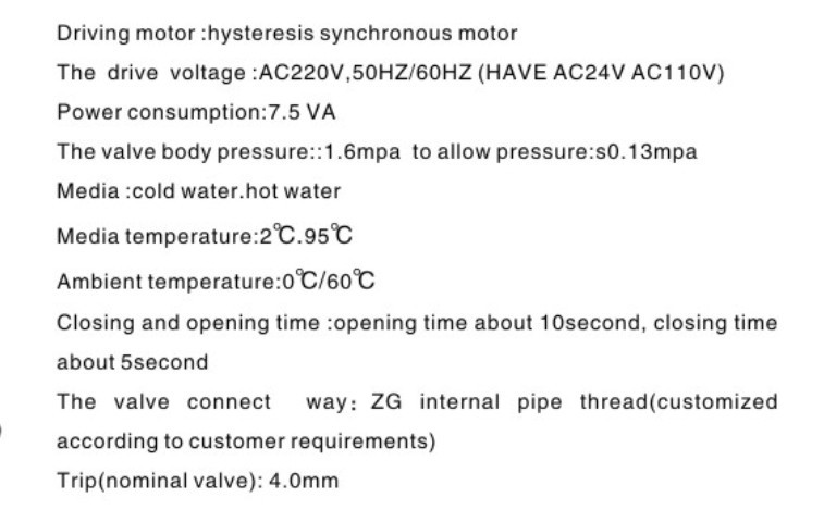 1 Inch Three Position Electric Control Valve