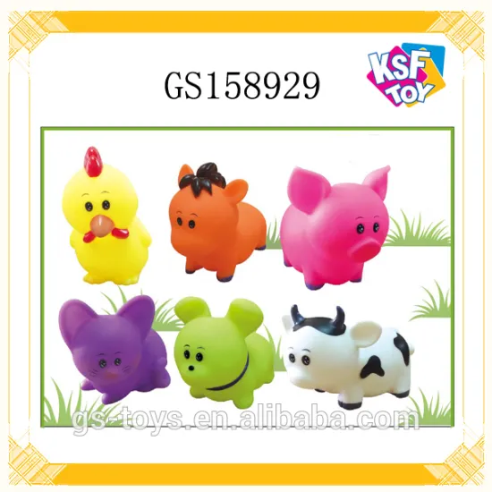Soft Body Cartoon Animals 6 Inch Bouncing Farm Animals Toy