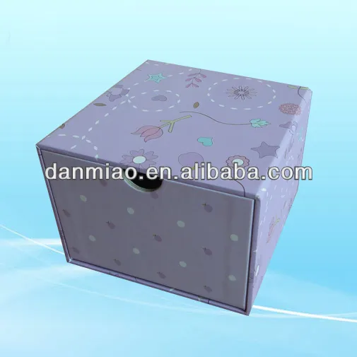 Cardboard drawer kids jewelry box