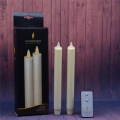 set 2 15 Inch Moving Flame Taper Candle untuk Dekorasi