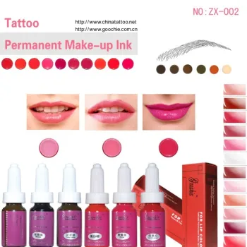 Colorful permanent makeup glitter tattoo ink