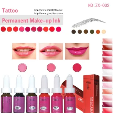 Colorful permanent makeup glitter tattoo ink