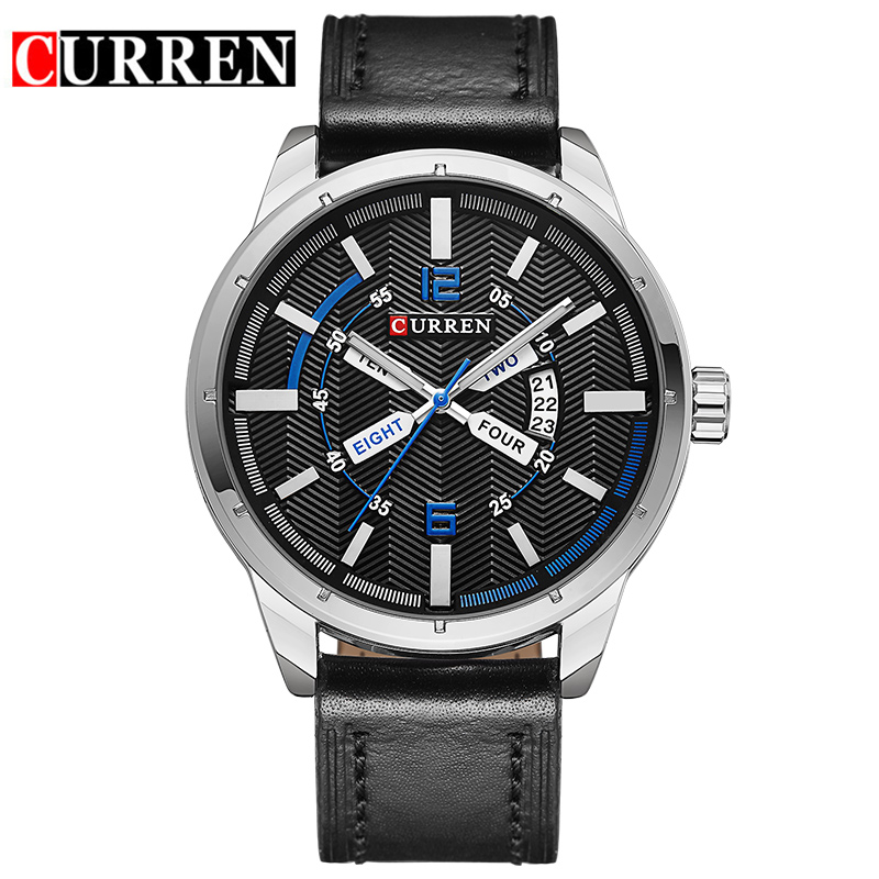 Leather Business Date Quartz Men Watches Leather Business Date Quartz Men Watches
