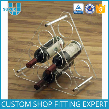 Custom Modern Acrylic Glass Wooden Stand Liquor Display Cabinet