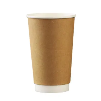 Kraft Double Wall Disposable Coffee Paper Cup