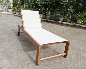 Teakwood Sun Bed: Modern Outdoor Commercial Sun Lounger for Pool and Beach