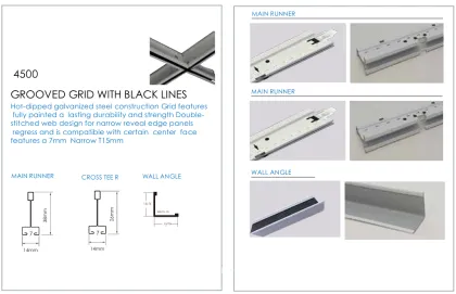 Acoustic Ceiling panel Keel Components