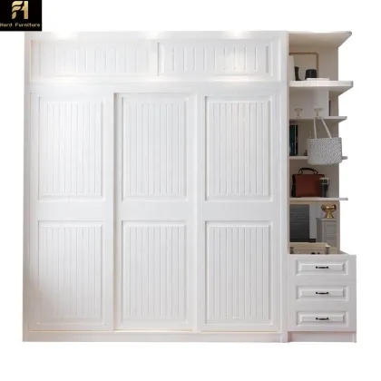 Modern Solid Wood Sliding Door Wardrobe for Home