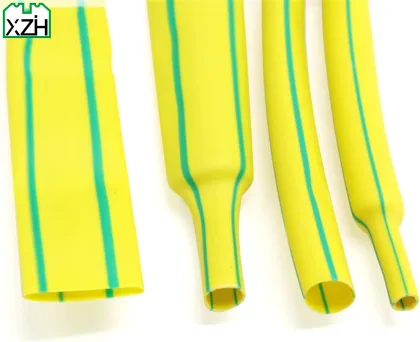 Yellow & Green XZH High-Quality Wire Insulation Shrinkable Sleeve Polyolefin Raychem Heat Shrink Tube