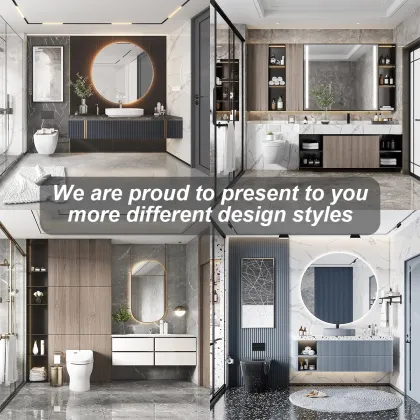 PINAI Furniture Wall-Mounted Modern Washbasin Cabinet for Home Bathrooms