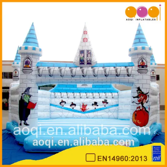 AOQI with free EN14960 certificate 8x8m inflatable castle bouncer jump trampoline for kid