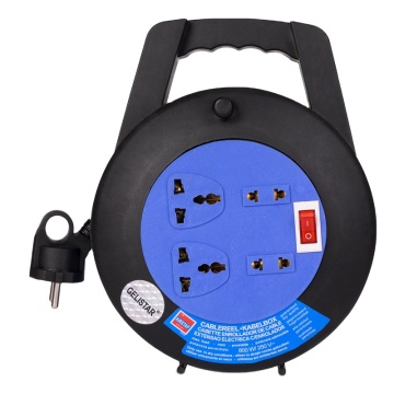 Universal Extension Socket with Surge Protector and Retractable Reel for Africa