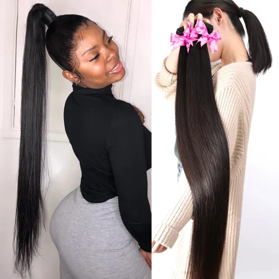 28 30 38 40 Inch Raw Brazilian Virgin Cuticle Aligned Human Hair Extension Double Drawn Remy Human Hair Weaves Extension Bundles