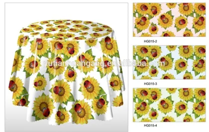 Transparent Printed Round Table Cloth