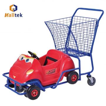 Kiddie Shopping Trolley with Toy Car Shape