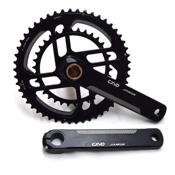 Custom Road Bicycle Folding Bike Hollow One Piece Crank Set with BB Double Disc